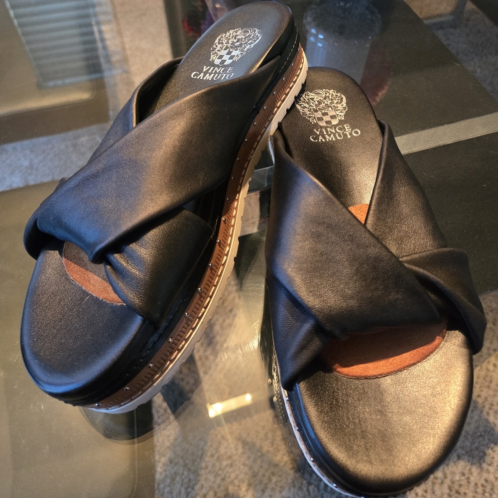 Vince Camuto Black Women's Slide Sandals